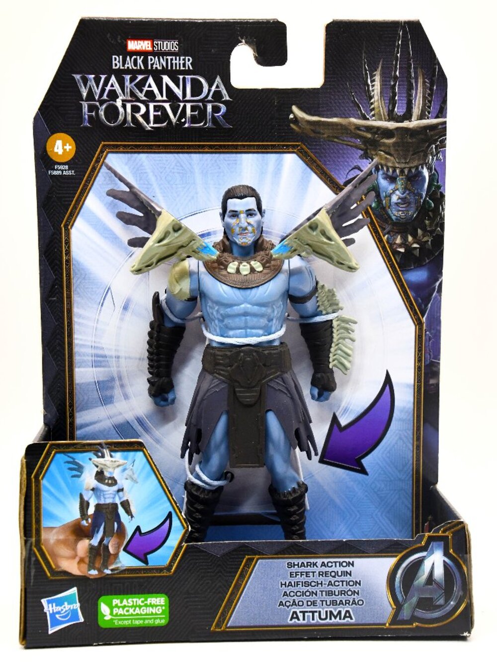 Black Panther Wakanda Forever Attuma Shark Action 6" Action Figure